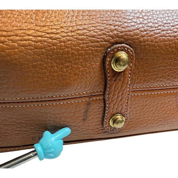 Vintage 1980’s Dooney & Bourke All-Weather Leather Satchel Purse British Tan - Picture 11 of 12